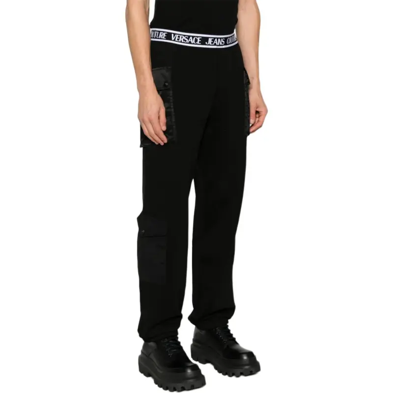 VERSACE JEANS COUTURE Logo waistband Cotton Cargo Trousers-2