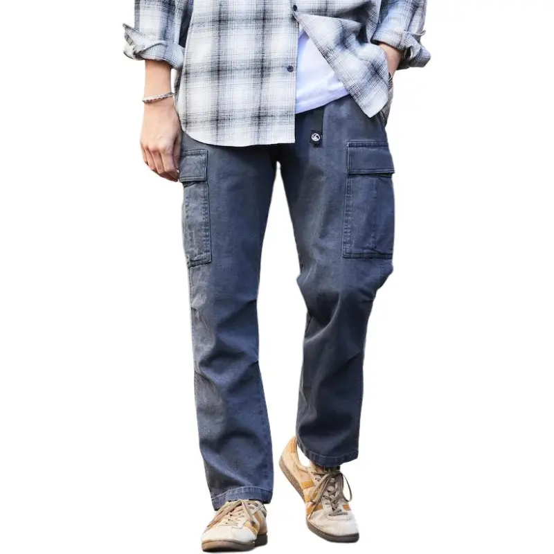 FREAK'S STORE Cargo Pants Men's Gray Denim-1