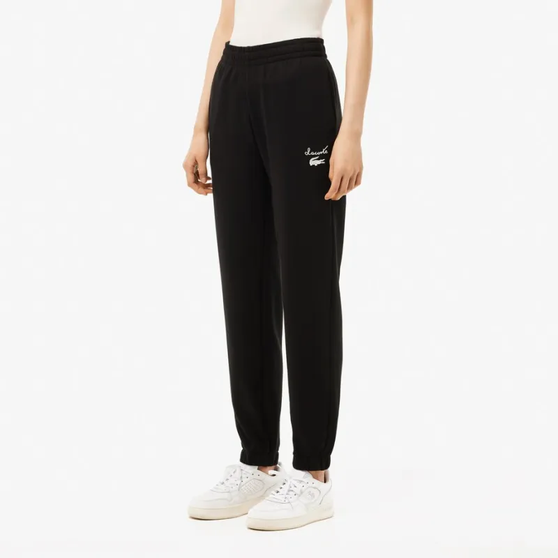LACOSTE Knitted Sweatpants Women's Black-4