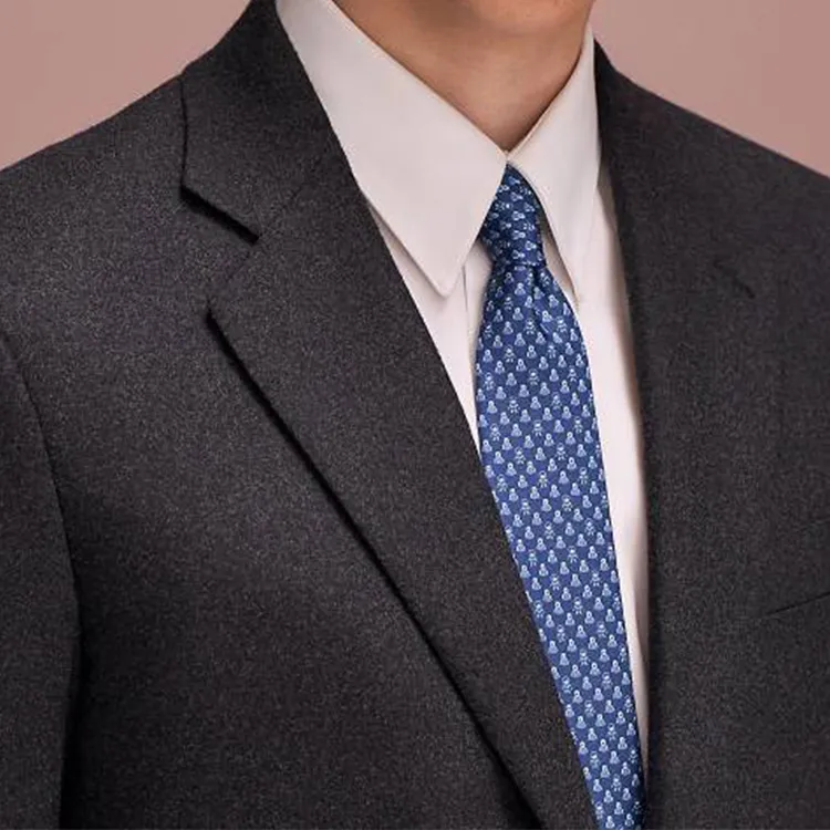 HERMES Silk Ties Unisex Ocean/Blue/White-1