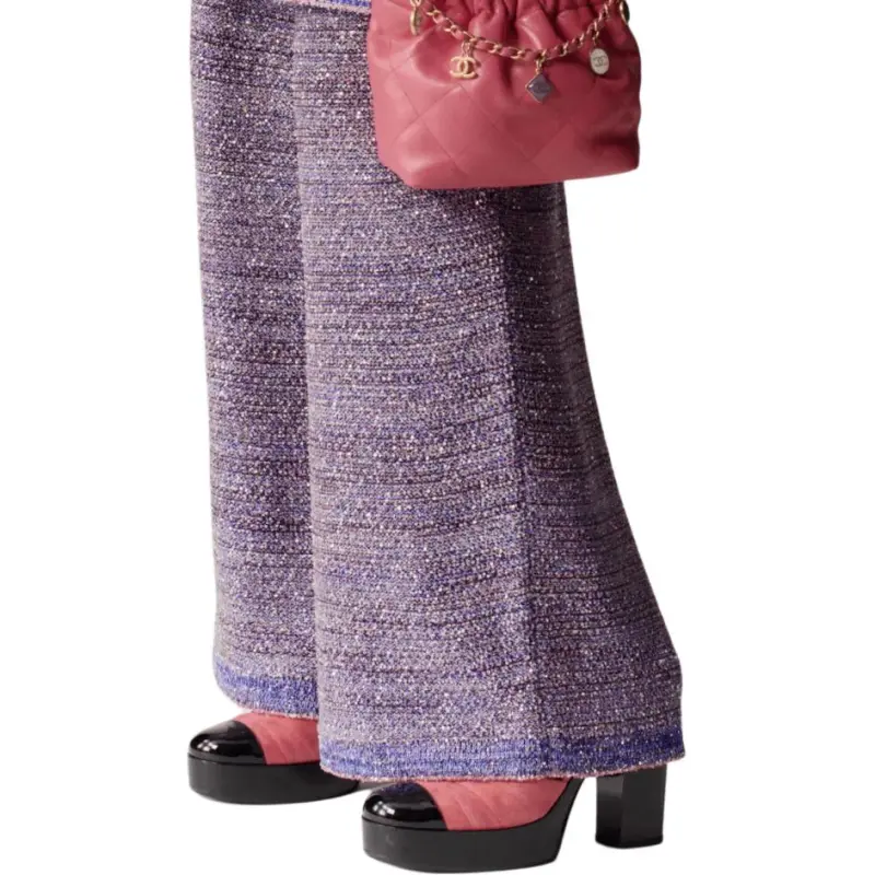 CHANEL Casual Pants Women's Purple-2
