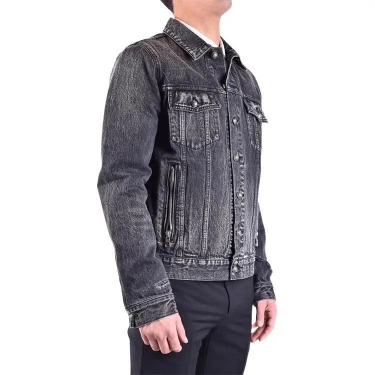 BALMAIN Denim Jackets Men Black-2