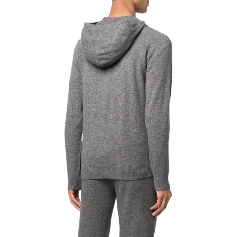 VINCE Melange effect Knit Hoodie-4