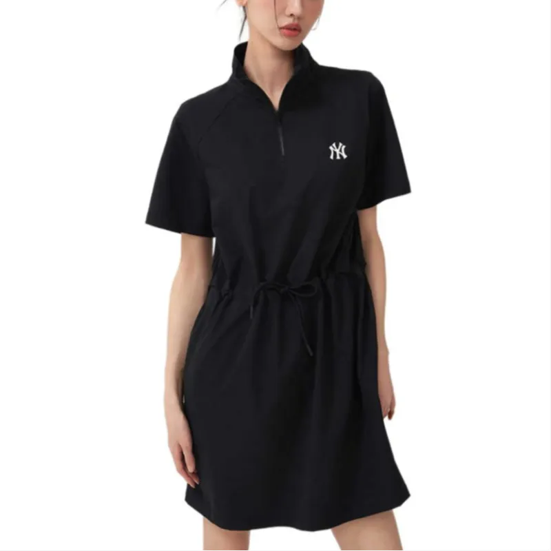 MLB New York Yankees Short Sleeved Dress Women's Black-4