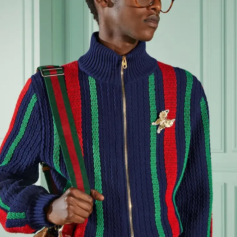 GUCCI SS23 Baseball Jacket Men's Multicolor-4