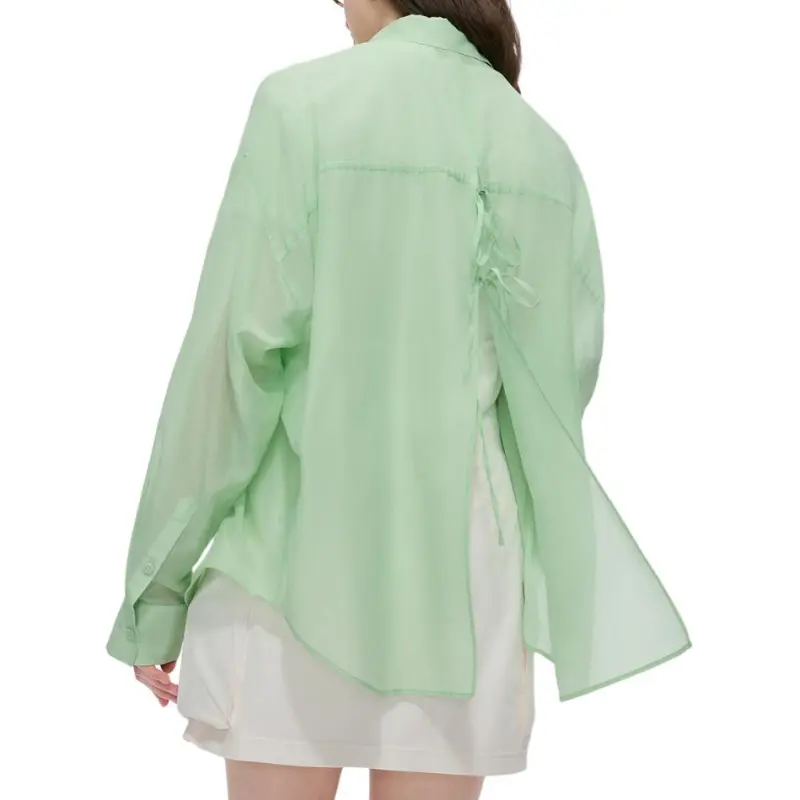 FILA FUSION FOB Series SS25 Shirt Women's Light Greenish-3