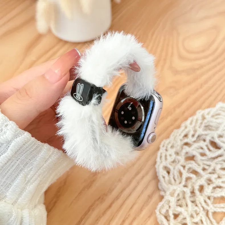 Mr. Strap Watch Band Apple Compatibility Plush Material-1