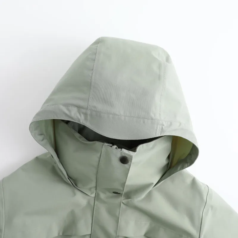 DECATHLON SH100 FORCLAZ TRAVEL Jackets & Coats Women's Pale Green/Dark Smoke Gray-4