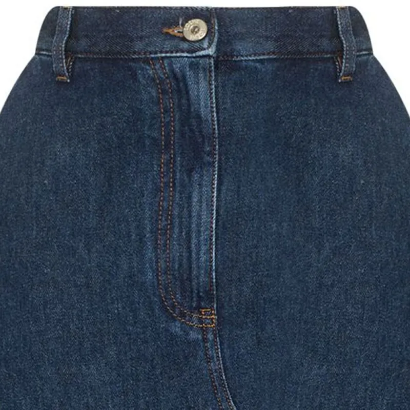 LOEWE Denim Long Skirts Women's Blue-3