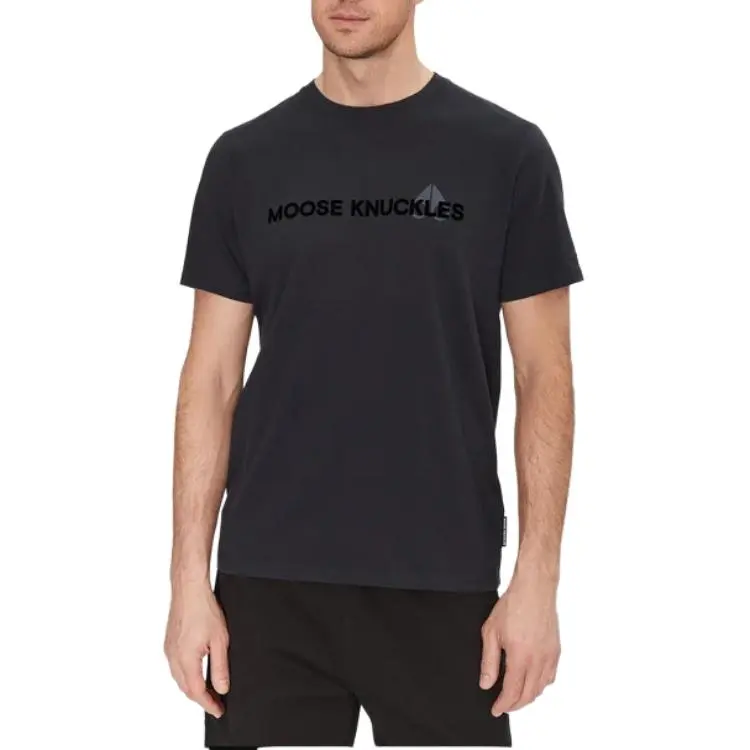 Moose Knuckles Logo print T shirt-3