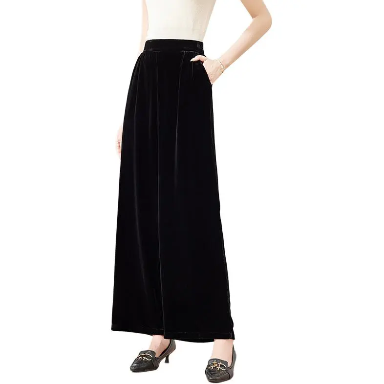 Yi Mengyuan Casual Pants Women's Starry Black-4