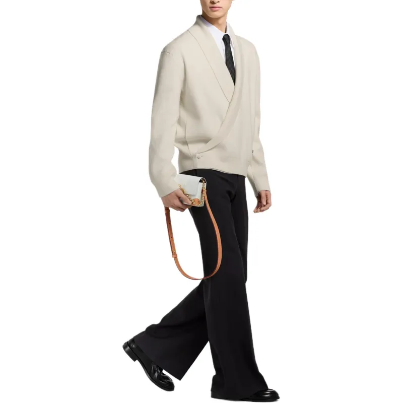 LOUIS VUITTON Shawl Collar Knit Jacket-3