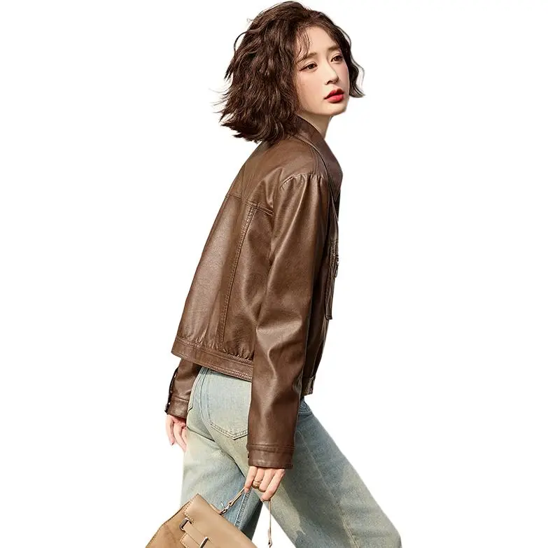 Yi Mengyuan Leather Jacket Women's-2