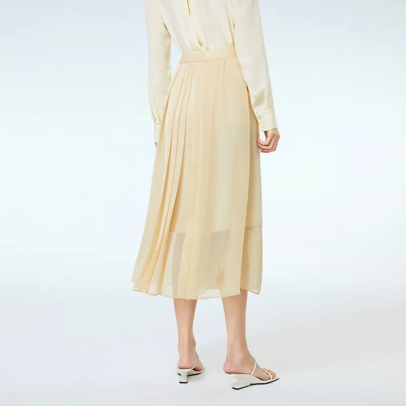 OVV Casual Long Skirts Women's Beige Yellow-2