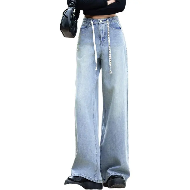 You Cow Me Pants Jeans Women's Light Blue-4