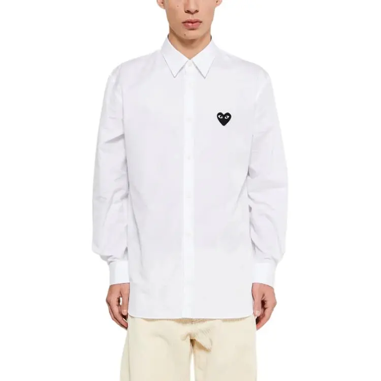 CDG Play SS24 Shirt Unisex White-1