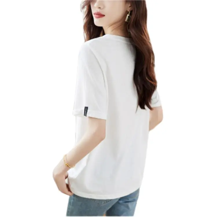 Mo Han Yi Mei Regular T Shirt Women's White-4