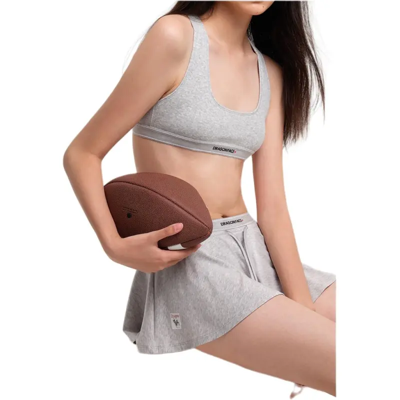 DRAGON FACE Casual Short Skirts Women's Light Gray-5