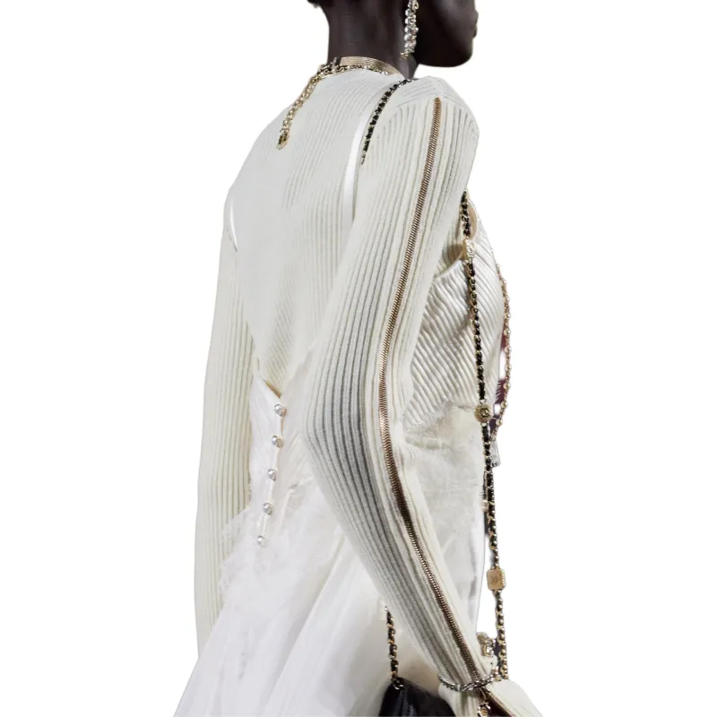 CHANEL Slip Dresses Women's White-2