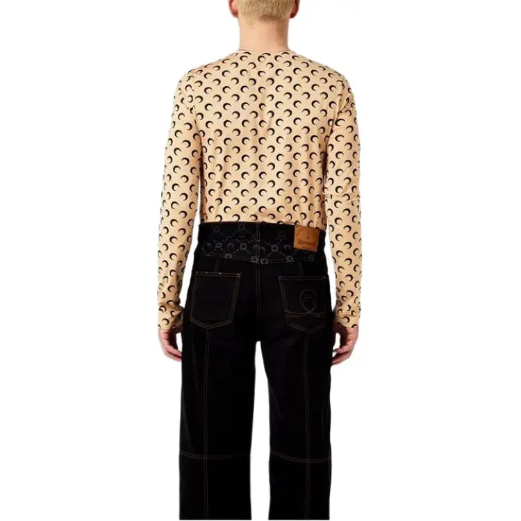 Marine Serre Moon Printed Long Sleeved T Shirt-4