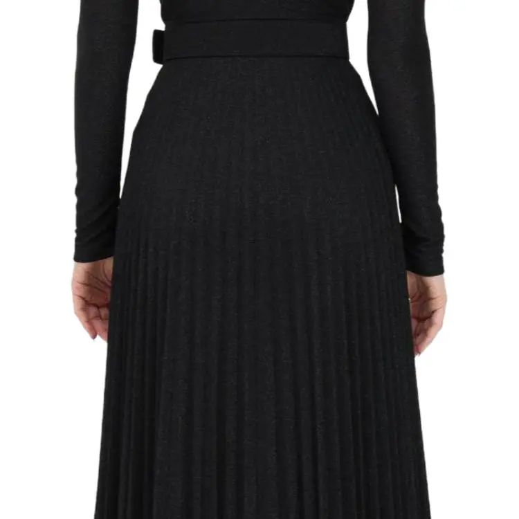 Elisabetta Franchi SS23 Long Sleeved Dress Women's Black-3