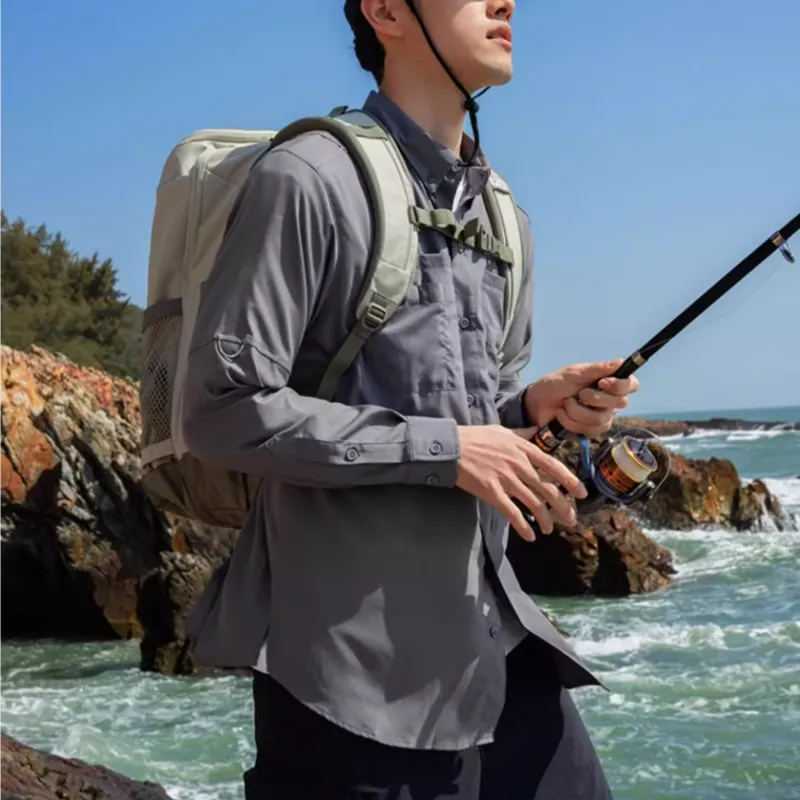 Columbia PFG Shirts Unisex Gray/023-2