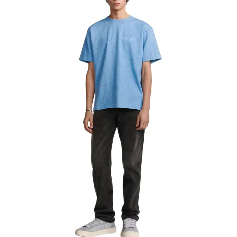 DIOR T Shirts Men Blue-2