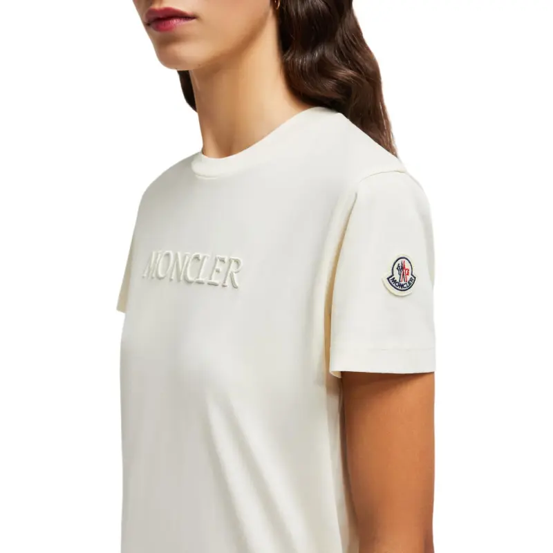Moncler Logo Embroidered Crewneck T Shirt-4