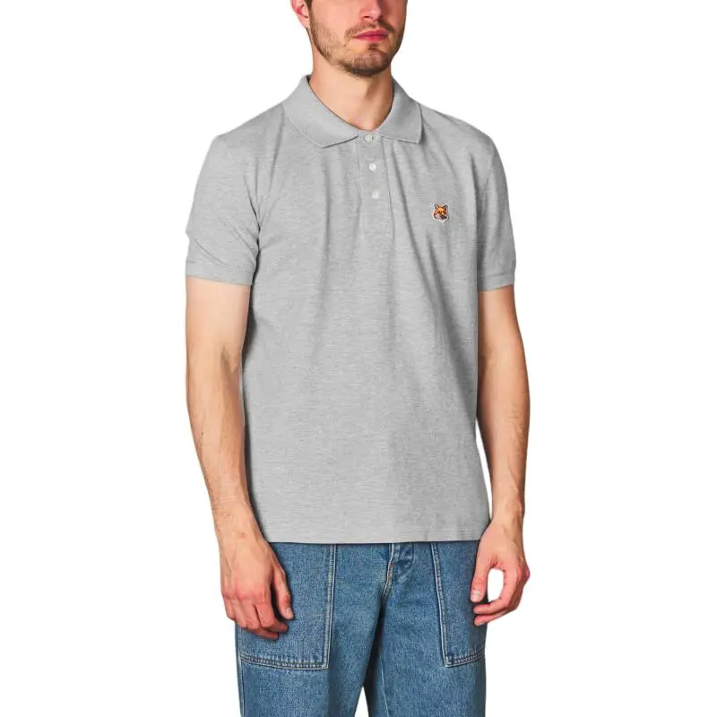 Maison Kitsune Fox Head Patch Short Sleeved Polo Shirt-3