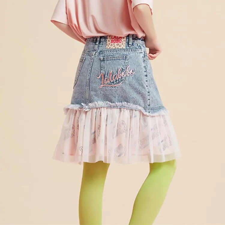 LALABOBO Denim Short Skirts Women's-2