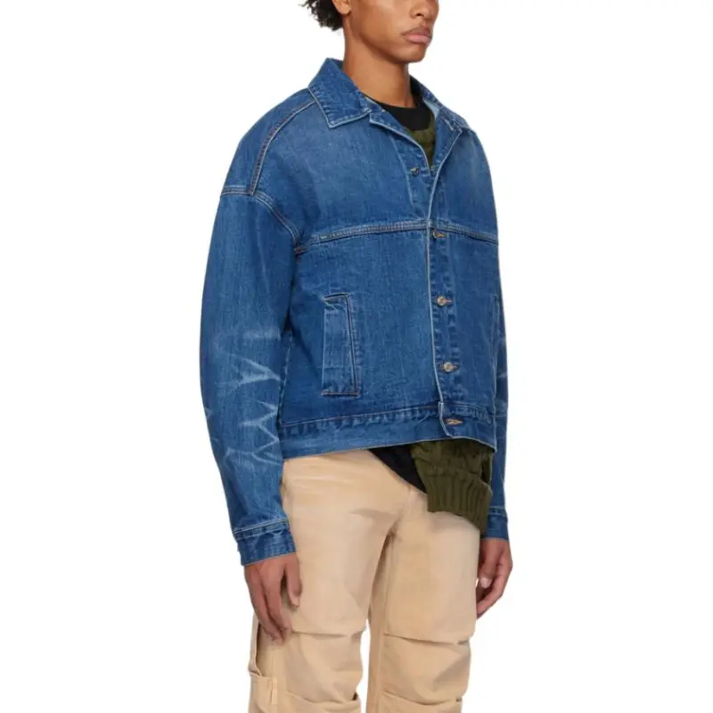 WE11DONE FW22 Denim Jacket Unisex Sky Blue-2