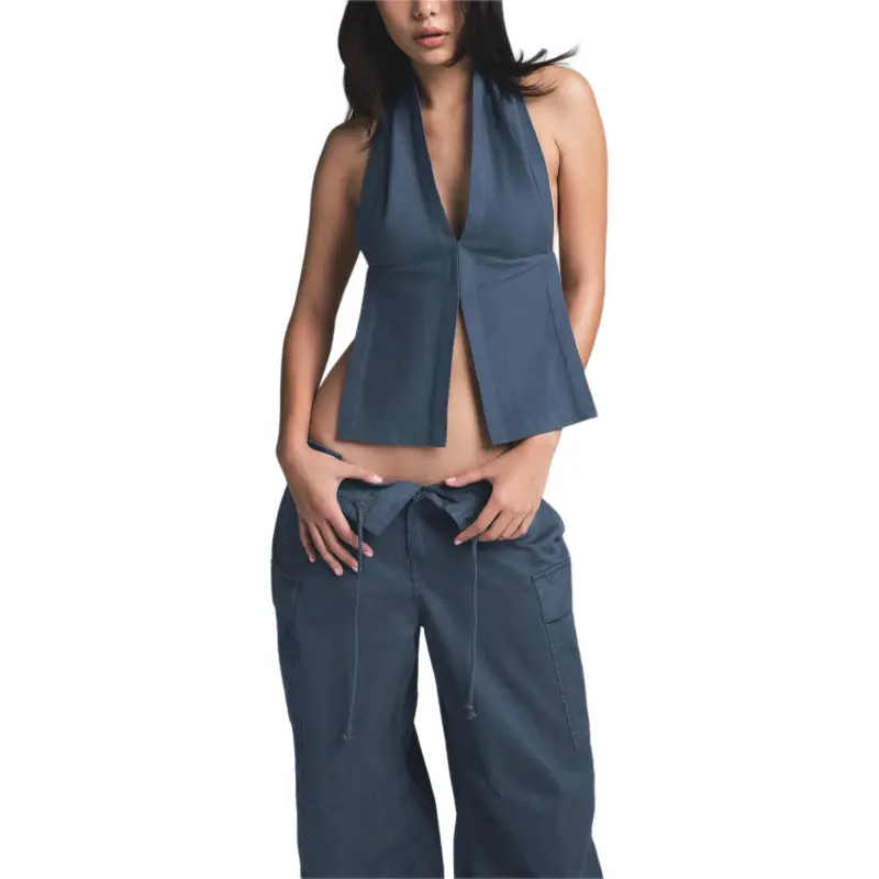 SKIMS SS25 OUTDOOR WOVEN CARGO PANT Cargo Pants Women's INDIGO/Indigo-4