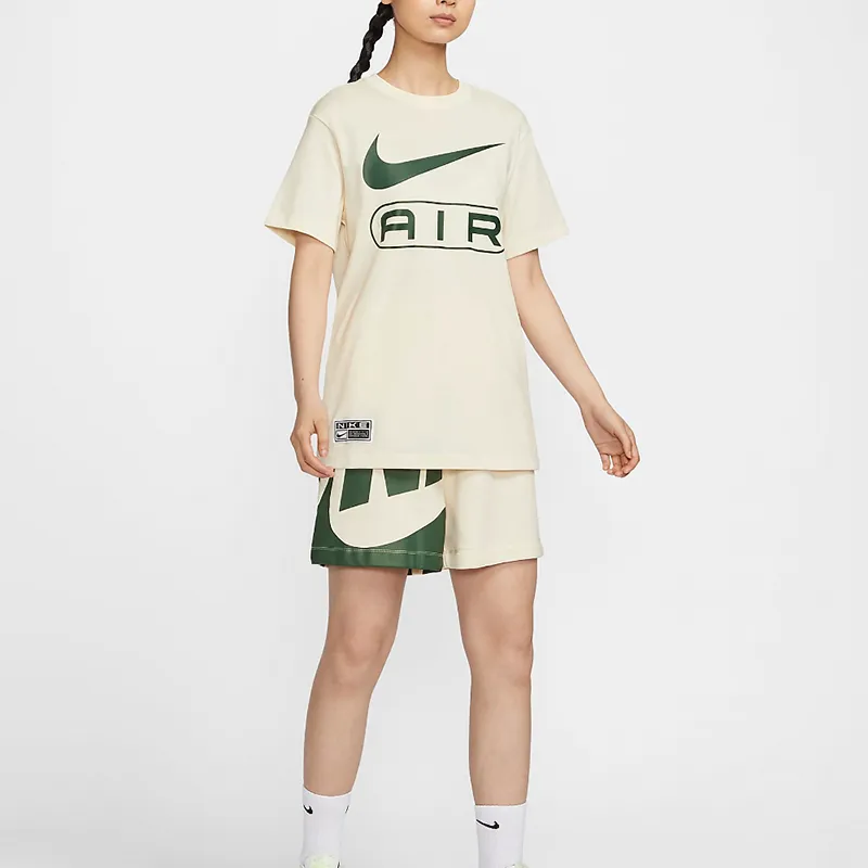 Nike Air Women'ss Letter Logo Crewneck T-Shirt 'Light Pink'-4