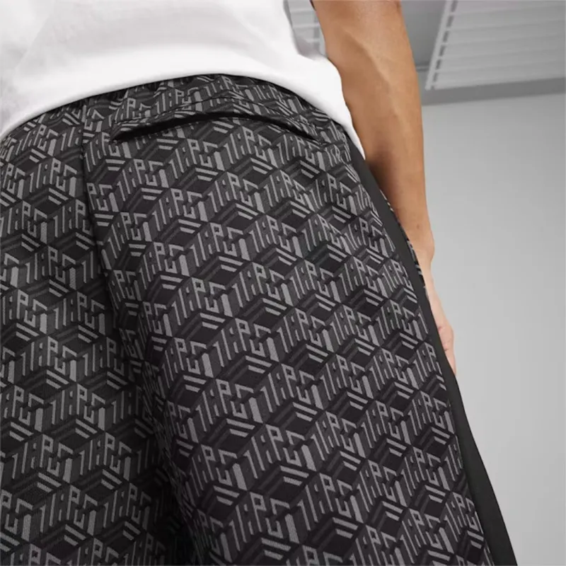 PUMA T7 AOP Straight Track Pants PT Knitted Sweatpants Men's Black-5