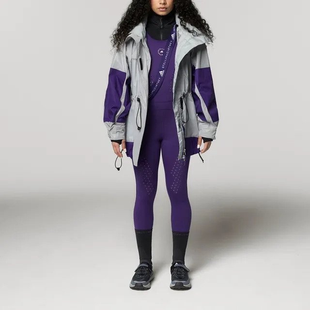 Adidas Stella Mc Jackets Coats Women's Dark Silver Gray/Light Cyan Gray/Collegiate Purple-1