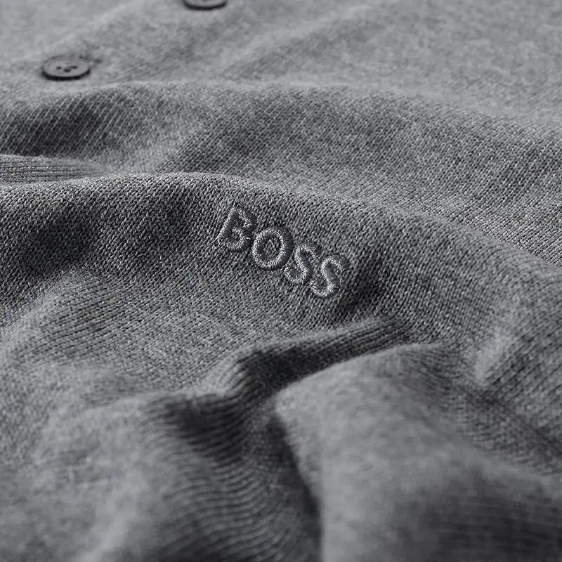 HUGO BOSS Logo embroidered Fine ribbed Polo Shirt-6