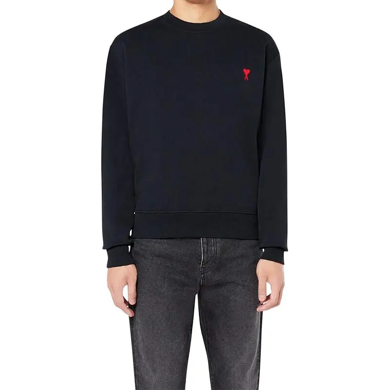 Ami Paris Ami De Coeur Embroidered Logo Crewneck-2