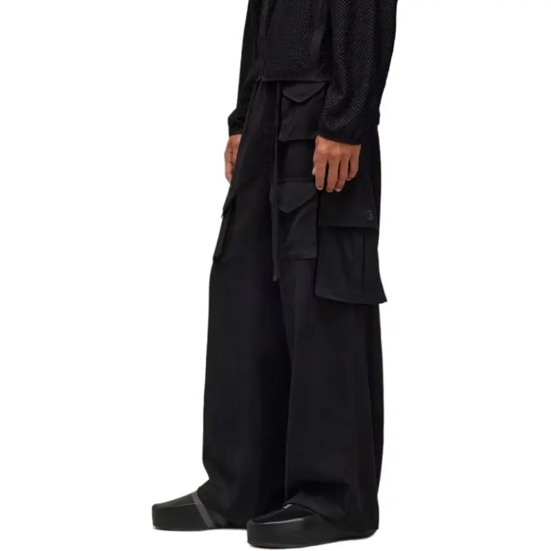 Y 3 Wide Leg Belted Cargo Pants-2