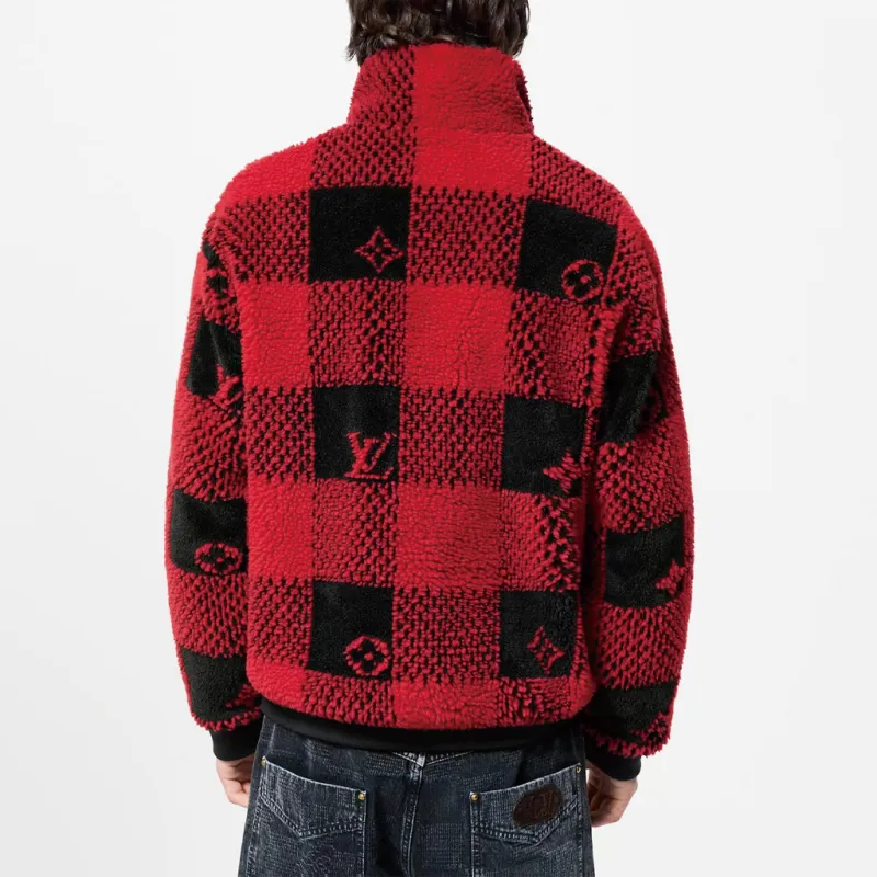 LOUIS VUITTON 2010s Damier Fleece Jacket-4