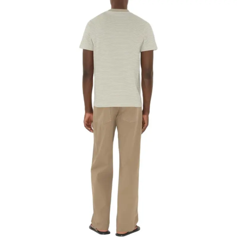 Burberry Logo Printed Striped Crewneck T Shirt-2
