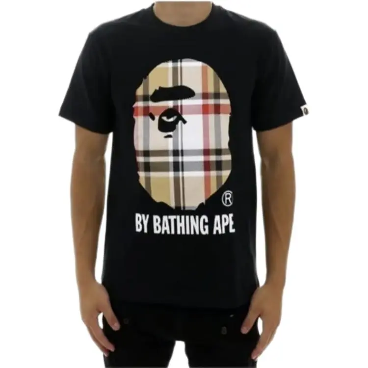 Bape A BATHING APE Check By Bathing Tee-4