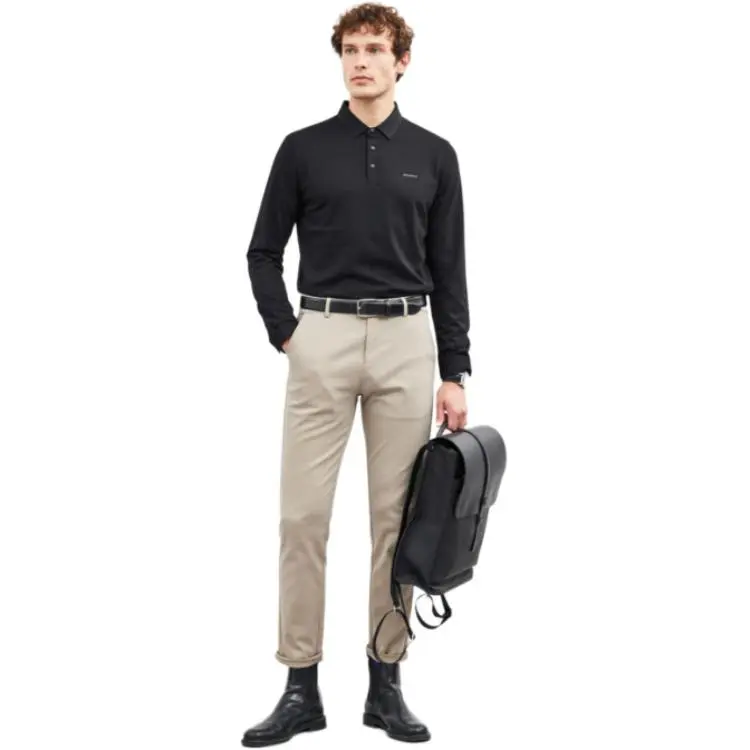 SEPTWOLVES Polo Shirt Men's Black-4