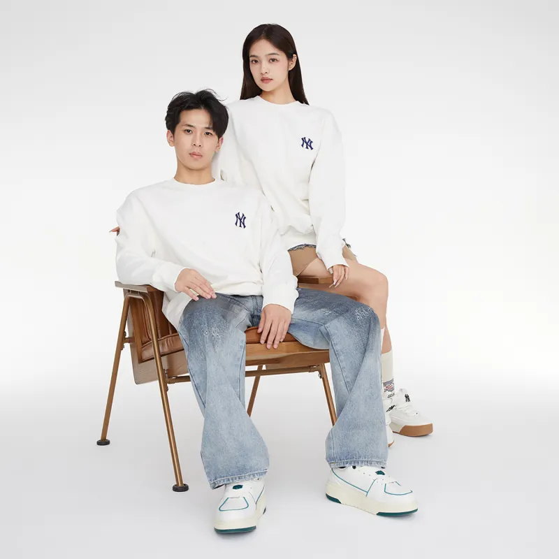 MLB New York Yankees Sweatshirts Unisex Ecru-6