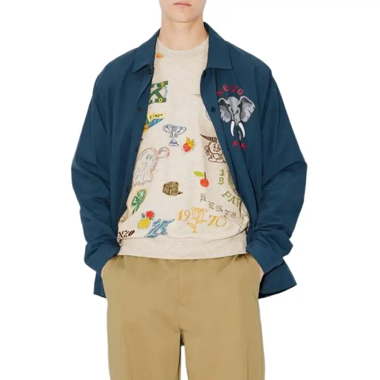 KENZO Jackets Coats Men's Midnight Blue-3