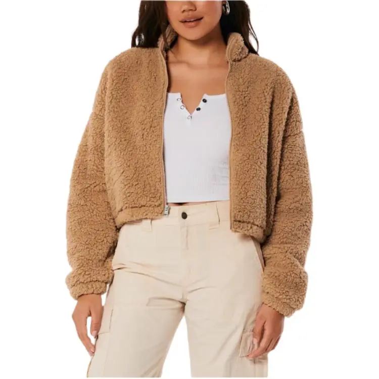 Hollister Velvet-feel Coat Women's-3
