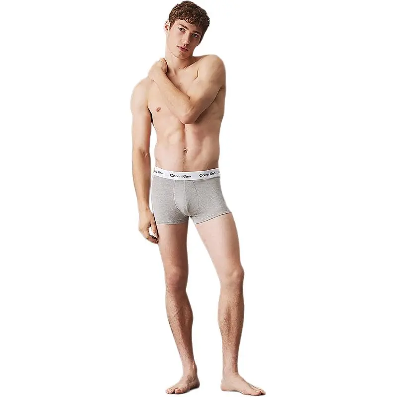 CALVIN KLEIN Underpants Europe Version Men's 3 Pack Gray Mixed Color-3