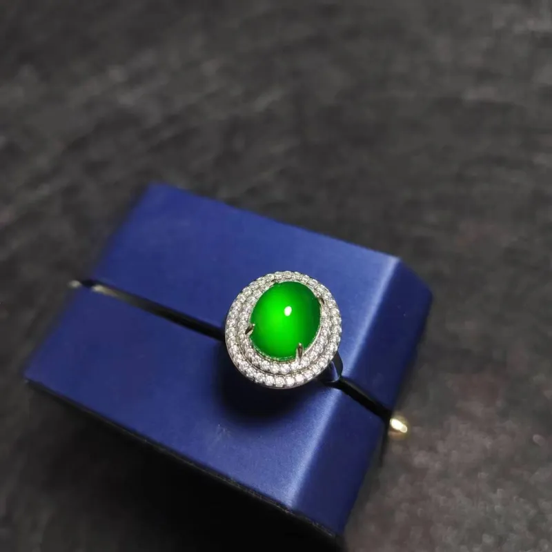 JUNWEN Chalcedony Rings Women's-4