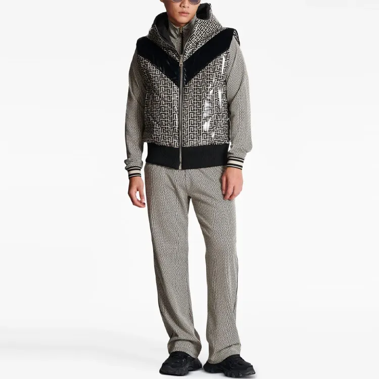 BALMAIN Monogram print Puffer Gilet-2
