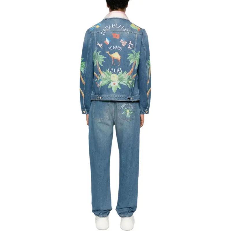 CASABLANCA Tennis Club Denim Jacket-2