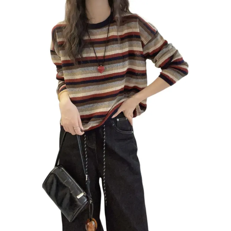Oudifu Knitwear Women's Stripes-1